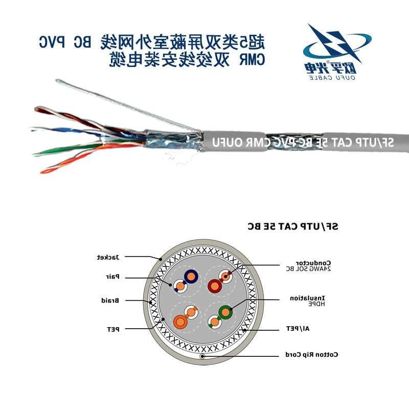 通辽市SF / UTP CAT 5E BC PVC CMR双绞线安装电缆